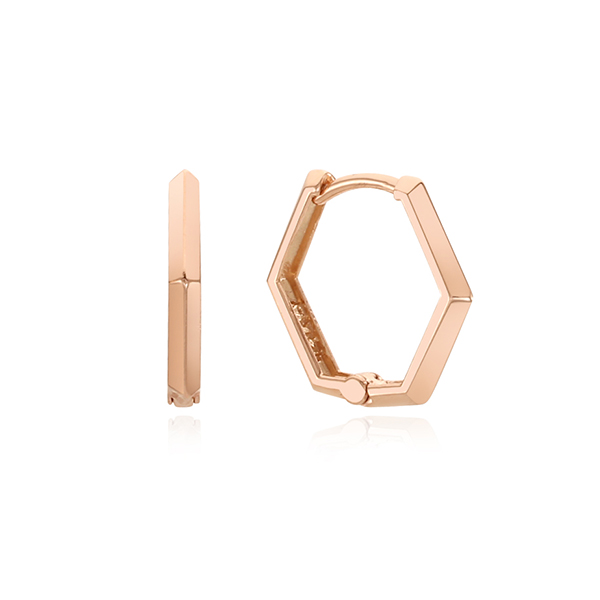 EAAF020 14K 18K 헥사귀걸이
